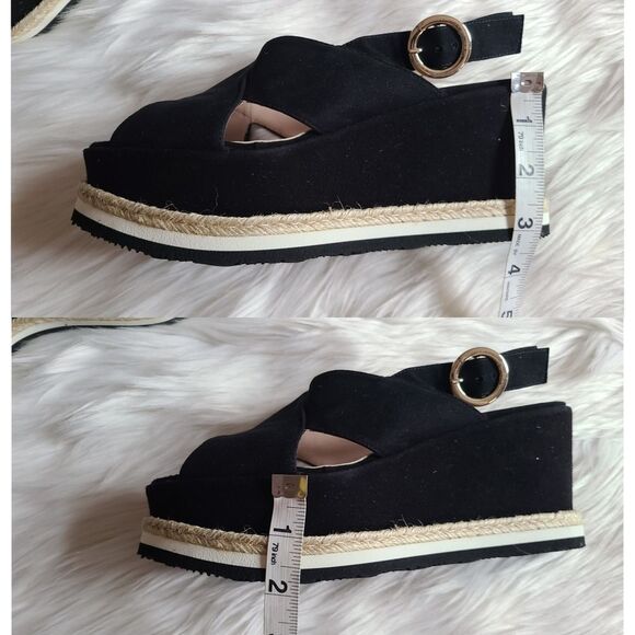 NWOB|The Shoe Box Suede Espadrille Platform Sandals, 37 - Picture 8 of 9